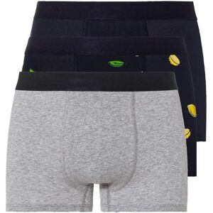 LIVERGY 3 heren boxers (M, Citroen/zwart/grijs)