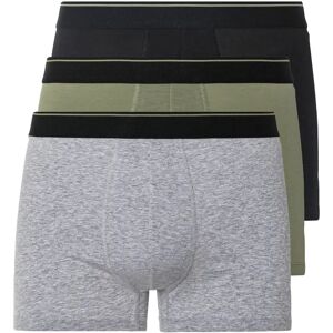 LIVERGY 3 heren boxers (M, Zwart/olijf/grijs)