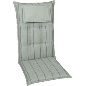 GO-DE TEXTIL Tuinkussen (Stoelkussens voor stoelen met een lange rugleuning, Taupe)