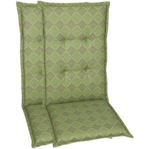 GO-DE TEXTIL Tuinkussen (Stoelkussens voor stoelen met een lange rugleuning, Groen)