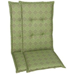 GO-DE TEXTIL Tuinkussen (Stoelkussens voor stoelen met een normale rugleuning, Groen)