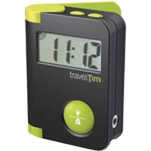 Travel time Travel Trim Reiswekker - voor slechthorenden - trilwekker - digitale wekker Groen Zwart