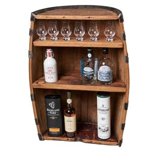 MoodCompanyNL Open Whiskykast van oude whiskyvaten Large - 60 x 30 x 90 cm - Handgemaakt - Darach Scotland
