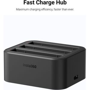 Petsuper Insta360 X3 - Snellader - Laadt 3 batterijen tegelijk op - Zwart