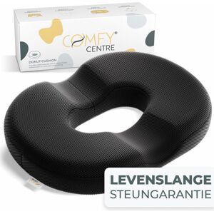 ComfyCentre Donut Kussen - Orthopedisch Ergonomisch - Voor Aambeien Stuitpijn Rugpijn - Zwart