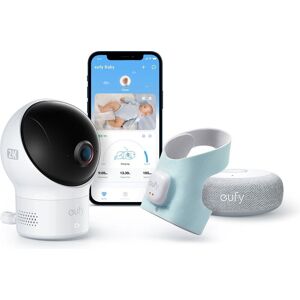 eufy Baby S340 - Smart Sock Babyfoon - 2.4 GHz Wi-Fi - Houd slaappatronen, dutjes, hartslag en bloedzuurstof bij - Voor kinderen van 0 tot 18 maanden.