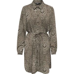 Merkloos ONLY ONLNOVA LUX L/S SHIRT DRESS AOP WVN - Blousejurk met knoopsluiting - Maat L