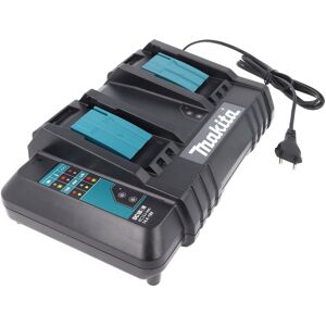 2-slot Makita DC 18 RD dubbele snellader 7,2 volt tot 18 volt voor 1-2 Li-ion, NiMH-batterijen, met