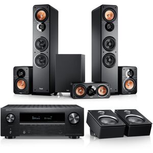 Teufel ULTIMA 40 Surround + Denon X2800H voor Dolby Atmos Zwart/zwart