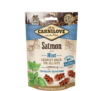 BRIT Kattegodis Carnilove Crunchy Snack med laks og mynte, 50 g