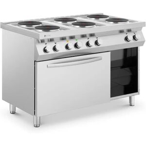 Royal Catering Elektrisk komfyr - 15600 W - 6 plater - med varmluftsovn - underskap - Royal Catering RC-EC6VO