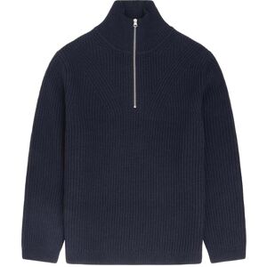 Pro-Ject Garment Project Half Zip Wool Knit Genser Navy Navy male M