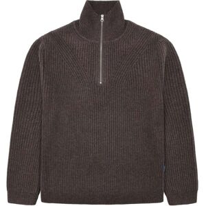 Pro-Ject Garment Project Half Zip Wool Knit Genser Brun Brun male S