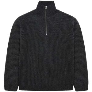 Pro-Ject Garment Project Half Zip Wool Knit Genser Koksgrå grå male XL