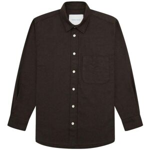 Pro-Ject Garment Project Relaxed Long Sleeved Shirt Skjorte Mørkebrun brun male XL