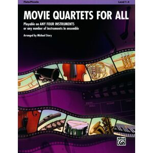 Alfred Music Publishing Movie Quartets for All Flute