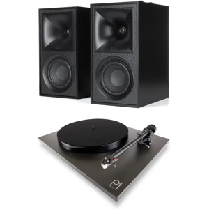 Klipsch The Fives / Rega Planar 1 Aktive Høyttalere Og Platespiller - Sort