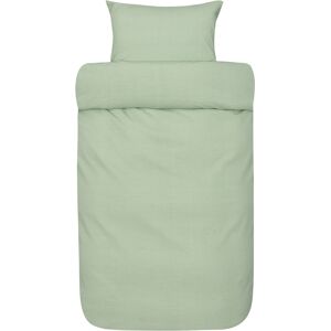 Høie Of Scandinavia Sengetøy til dobbeltdyne 200x220 cm - Sol sage green - Kreppet sengetøy - 100% bomull - Høie dobbelt dynetrekk