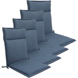 Nordstrand Home Hagepute-pakke til posisjonsstol 4 stk. - Mørkeblå universelle puter med 5 cm skumfyll - God komfort skum & UV-beskyttet trekk - puter