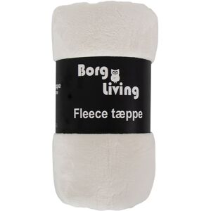 Fleecepledd - Hvit - 150x200 cm - Mykt og deilig sofapledd - Borg living