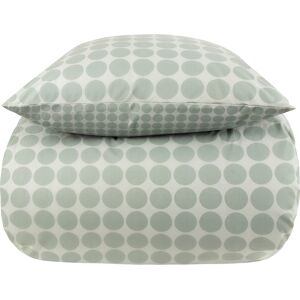Borg Living Sengetøy 240x220 - King size - Circle green - Prikkete sengetøy - 100 % bomull - dobbelt dynetrekk