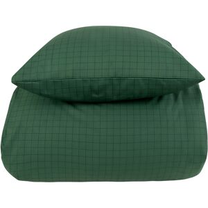 Nordstrand Home King size sengetøy 100% bomull - 240x220 cm - Grønnrute sengesett - Dynetrekk