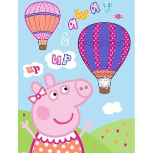 Borg Living Barneteppe - Peppa Gris - 100x140 cm - Mykt og deilig fleeceteppe