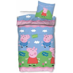 Licens Sengetøy til junior - 100x140 cm - Peppa Gris & Gustav Gris - 100% bomull