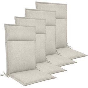 Nordstrand Home Hagepute-pakke til posisjonsstol 4 stk. - Beige universelle puter med 5 cm skumfyll - God komfort skum & UV-beskyttet trekk - puter