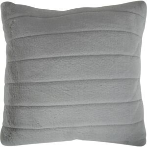 Pyntepute - 45x45 cm - Grå - Sofapute i fuskepels med striper - nordstrand home