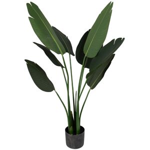 Home-tex Kunstig papegøyeblomst - 120 cm høy - Fin plante med grønne blader