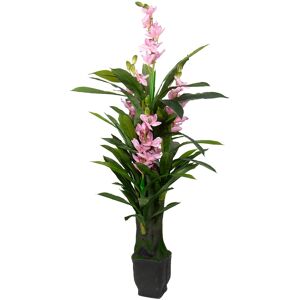 Home-tex Kunstig orkidé 165 cm - 3 rosa blomster - Cymbidium orkidé