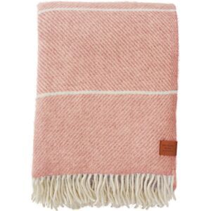 Klippan Ullpledd - 130x200 cm - resirkulert ull/lammull - Frank Salmon Pink