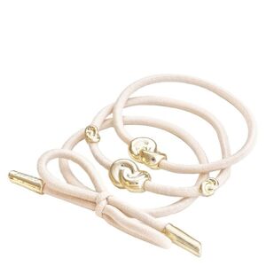 Corinne Hair Tie Metal Details 3-pack Cream 3pcs