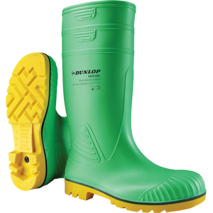 Dunlop Vernestøvel – Kjemikaliebestandig, Sklisikker (505000102, Grønn, 1 Par, Størrelse-39) Grønn 39