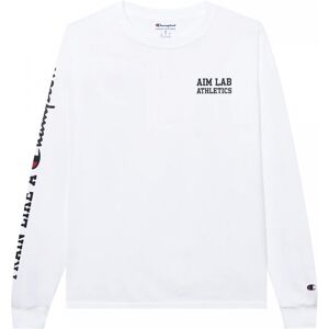 Aim Lab X Champion - Hvit Long-Sleeve Tee - Small
