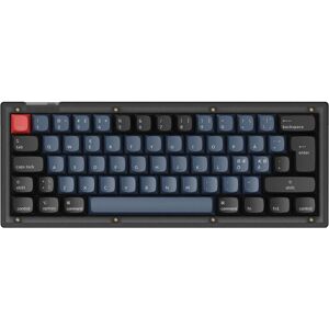 Keychron V4 Qmk 60% Iso Rgb Hotswap Tastatur - Frosted Black [K Pro Red]