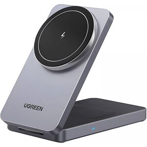 Ugreen 2-I-1 Magnetisk Trådløs Lader - Grå