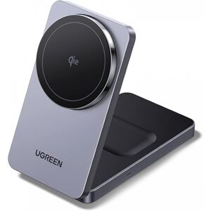 Ugreen Qi2 15w 2-I-1 Trådløs Lader Magsafe - Grå