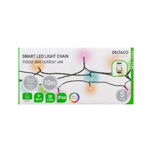 Deltaco Smart Home Wifi-Lyskjede - 10m, 80 Rgb Leds