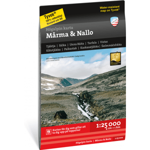 Calazo förlag Högalpin karta Mårma & Nallo 1:25.000 NoColour OneSize