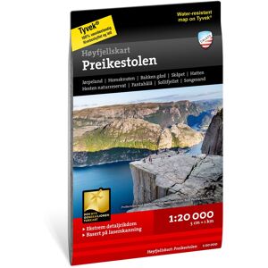 Calazo förlag Høyfjellskart Preikestolen Nocolour OneSize
