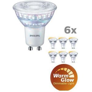 Philips 3,8W (50W), warmglow dimbar GU10 LED RA90, 6 pakning - Klar