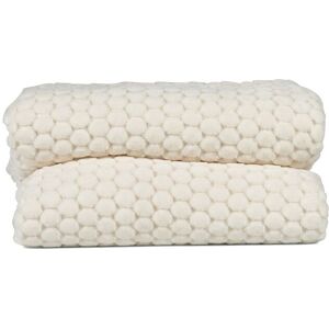 Sagaform "Maja Fleece Plaid Home Textiles Cushions & Blankets Blankets & Throws Cream Sagaform"