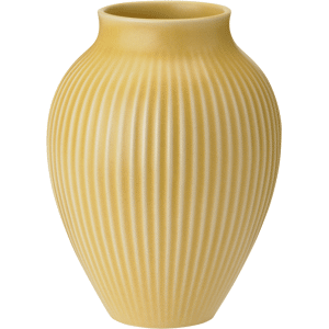 Knabstrup Keramik Knabstrup riflet vase 27 cm Yellow