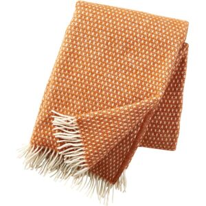 Klippan Yllefabrik Knut pledd ull orange