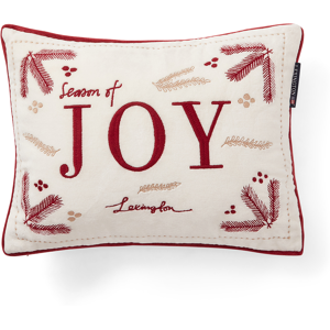Lexington Joy Organic Cotton Velvet pute 30x40 cm Hvit-rød