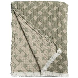 Almedahls Korg pledd 170x120 cm Grønn-beige