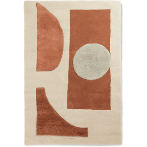 Ferm Living Bloco tuftet teppe Blush-off white, 120x180 cm