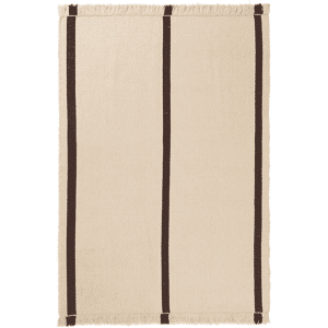 Ferm Living Calm kelim teppe Off-white, Coffee, 140x200 cm